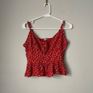 Patrons of Peace Women's Red Floral Tank S